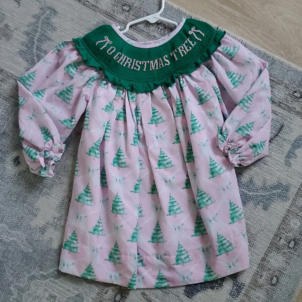 Tiny Town Smocks Girls Embroidered Smocked 